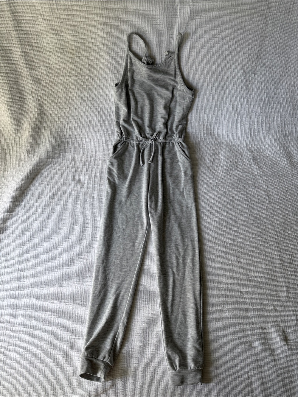 Habitual Girls Grey Sleeveless Drawstring Jumpsuit